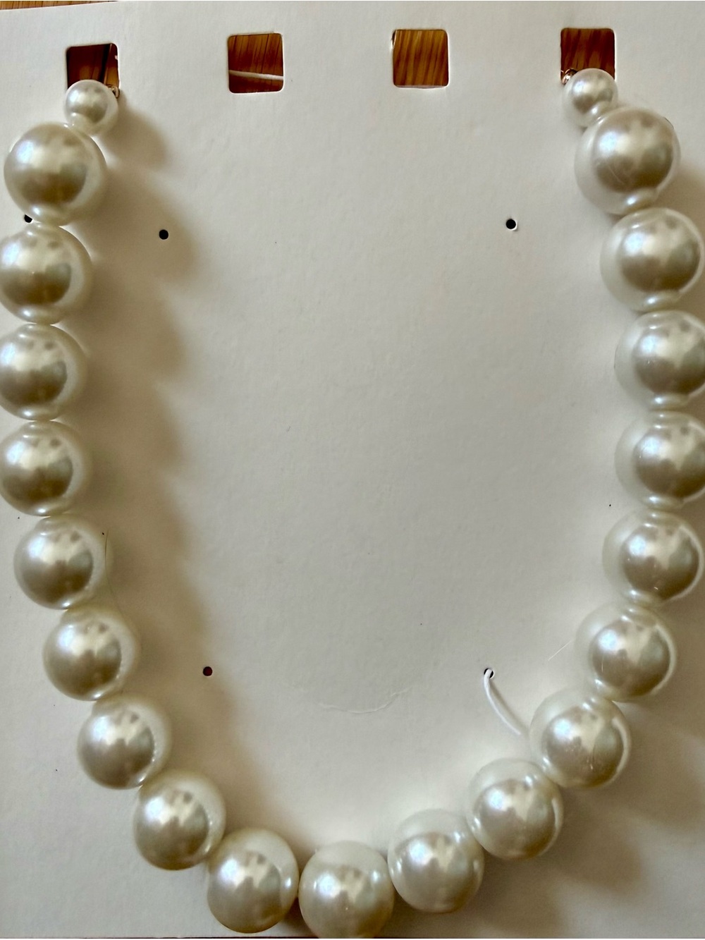 Chunky White Pearl Strand Necklace - Elegant Women’s Jewelry never worn